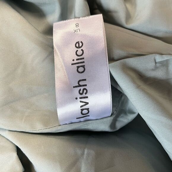 NWT Lavish Alice | Sage Green Pleated Cape Sleeve Midi Dress 4 - Picture 9 of 11